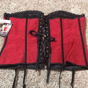 Brand New Red and Black reversible corset